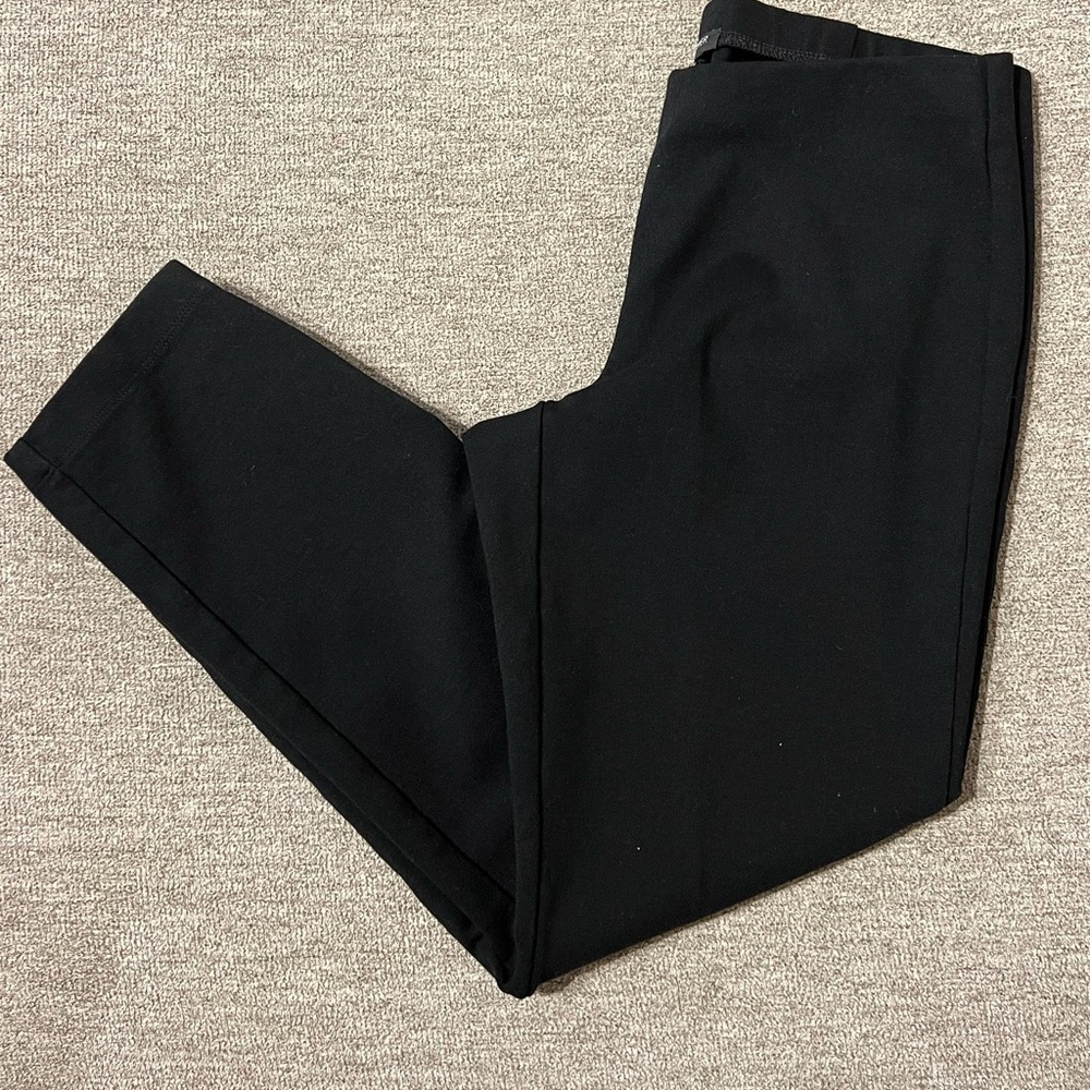 Eileen Fisher Black Ankle Zip Pants with Elastic Waistband (Size S - Petite)